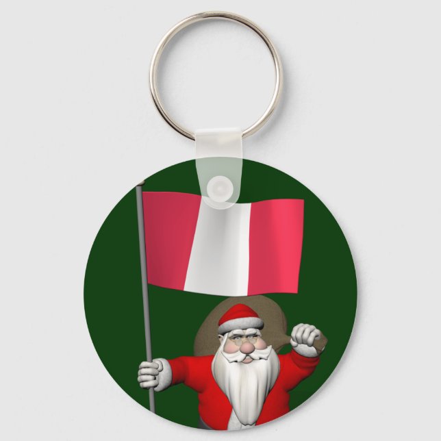 Jultomten med Perus inträde Nyckelring (Framsida)