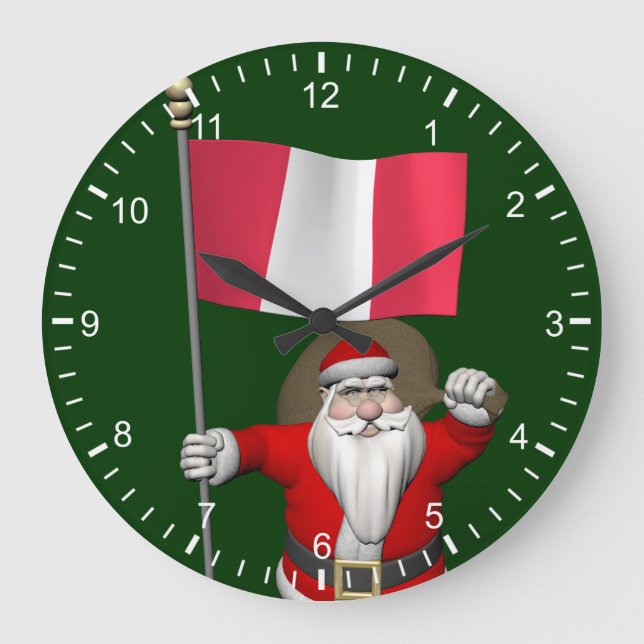 Jultomten med Perus inträde Stor Klocka (Framsida)
