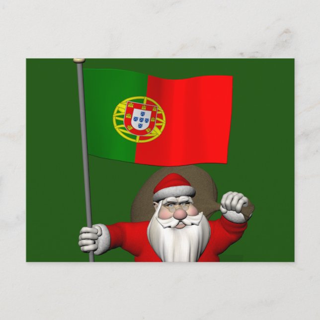 Jultomten med Portugals inträde Helg Vykort (Framsida)