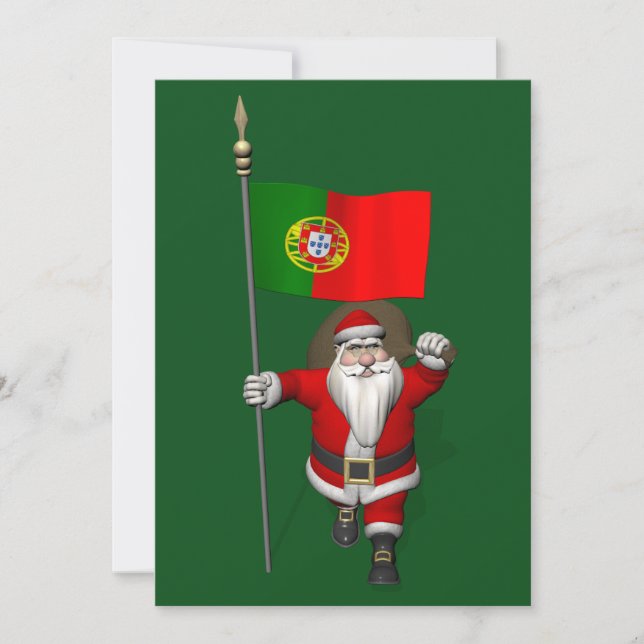 Jultomten med Portugals inträde Julkort (Framsida)