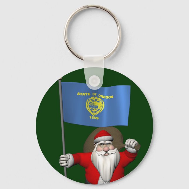 Jultomten med regon nyckelring (Framsida)