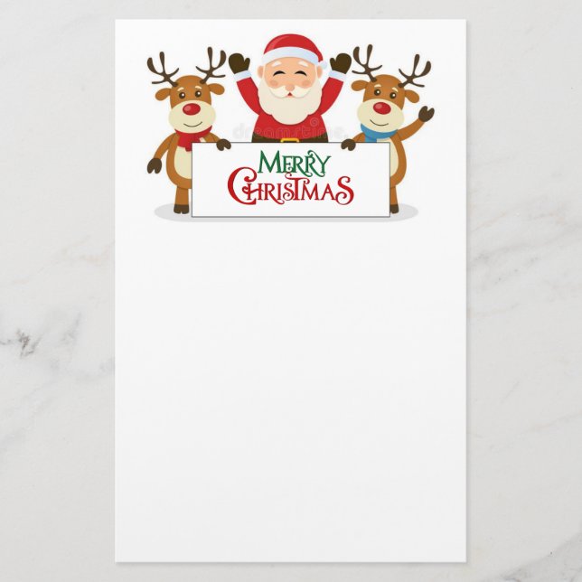 Jultomten med renar brevpapper (Framsida)