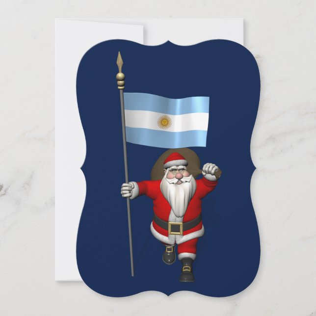 Jultomten med Republiken Argentinas samtycke Julkort (Framsida)