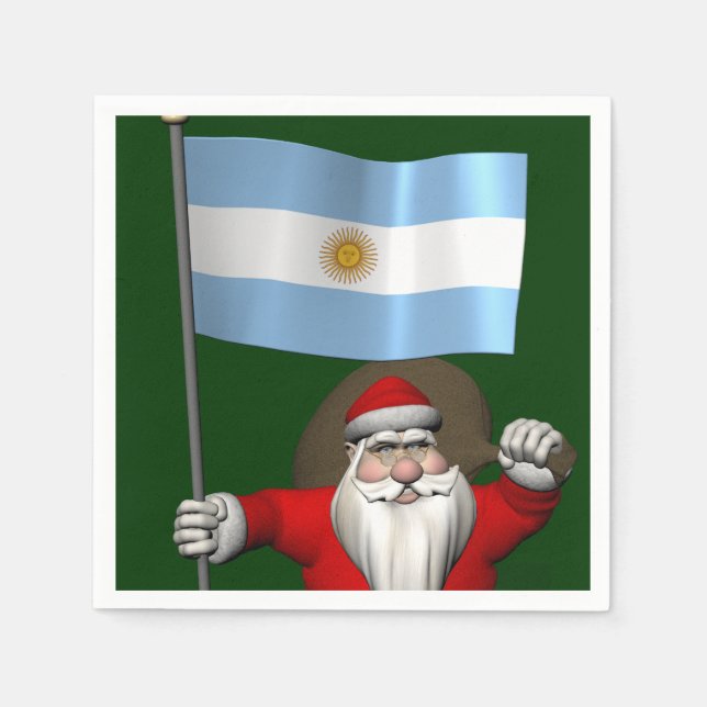 Jultomten med Republiken Argentinas samtycke Pappersservett (Framsidan)