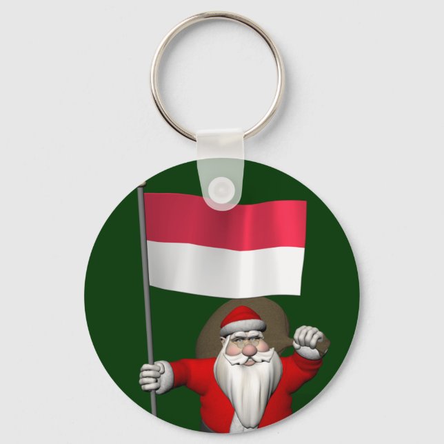 Jultomten med Republiken Indonesiens samtycke Nyckelring (Framsida)