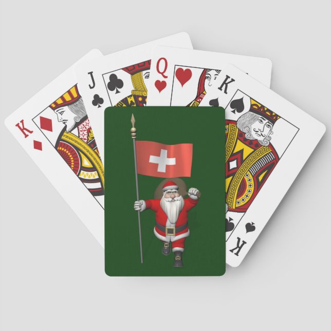 Jultomten med Schweiz samtycke Casinokort (Baksidan)