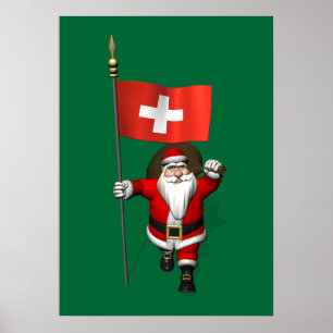 Jultomten med Schweiz samtycke Poster