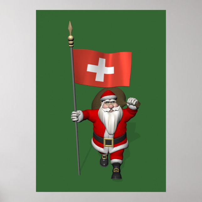 Jultomten med Schweiz samtycke Poster (Framsidan)