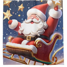 Jultomten med sin själ över stjärnorna