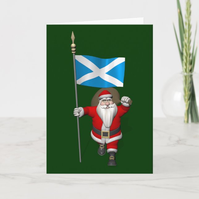 Jultomten med Skottlands anseende Helgkort (Framsida)