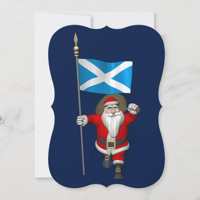 Jultomten med Skottlands anseende Julkort (Framsida)