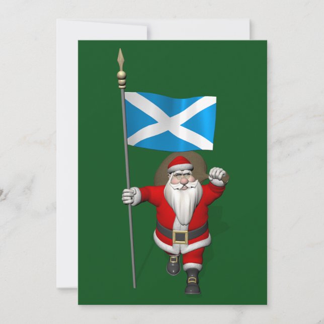 jultomten med Skottlands anseende Julkort (Framsida)