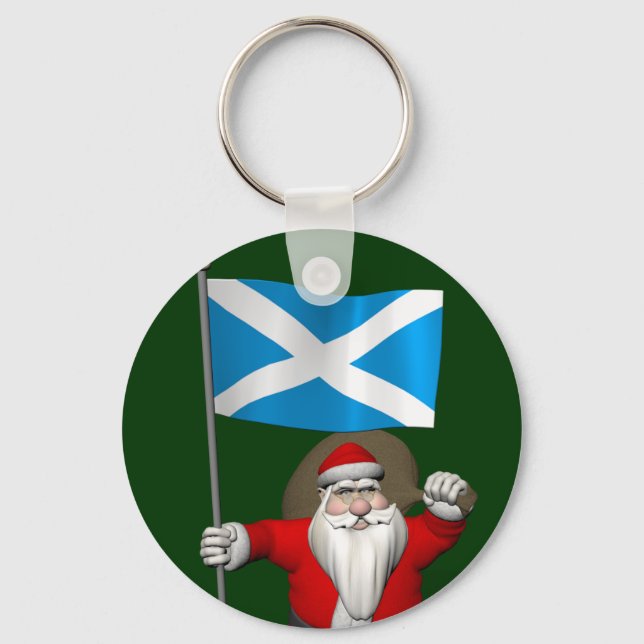 Jultomten med Skottlands anseende Nyckelring (Framsida)