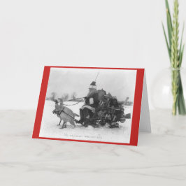Jultomten med sladdade kalkonkort helgkort