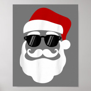 Jultomten med solglasögon - fin juldesign poster
