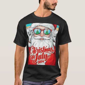 Jultomten med solglasögon och reflexion t shirt