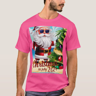 Jultomten med solglasögon och reflexion t shirt