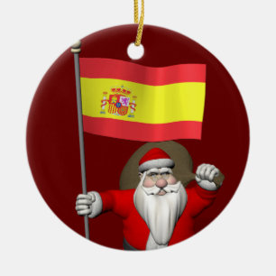 jultomten med Spaniens inträde Julgransprydnad Keramik