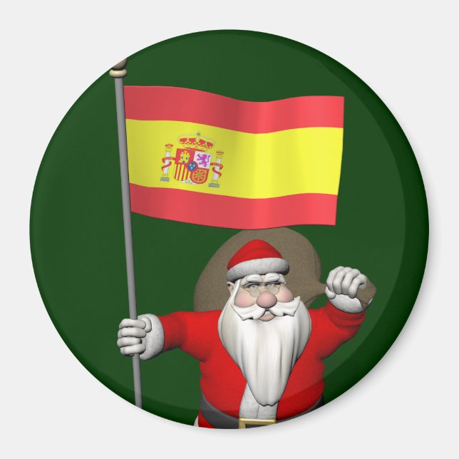 Jultomten med Spaniens inträde Magnet (Framsidan)