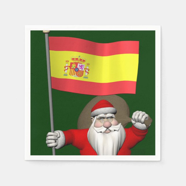 Jultomten med Spaniens inträde Pappersservett (Framsidan)