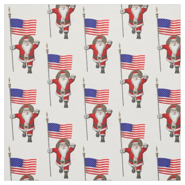 Jultomten med Stars och stripes Tyg (Provkarta)