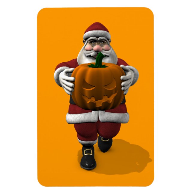 Jultomten med stor pumpa magnet (Vertikal)