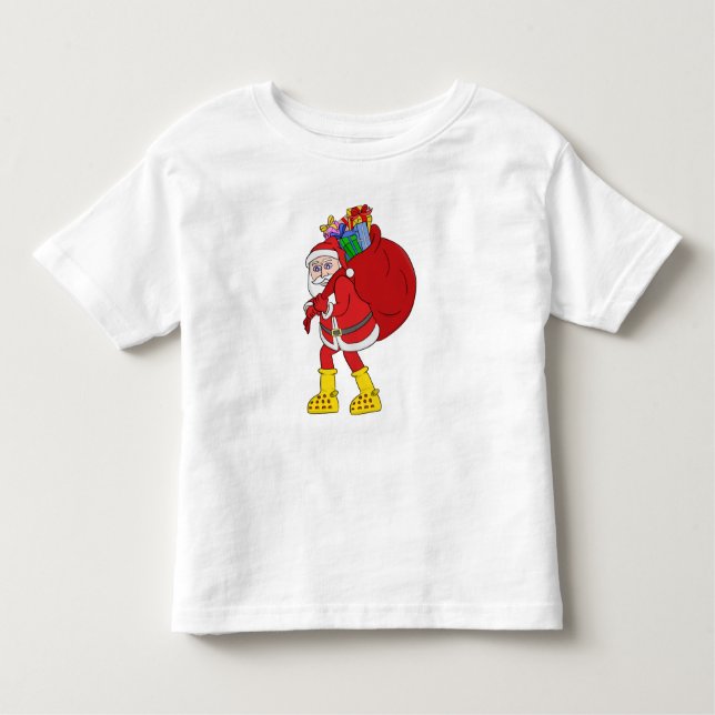 Jultomten med stora Gulter T Shirt (Framsida)