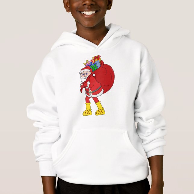 Jultomten med stora Gulter T Shirt (Framsida)