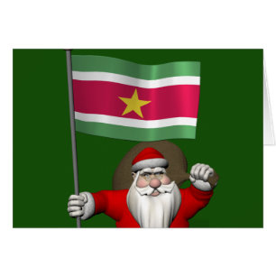 Jultomten med Surinam-tecken Hälsningskort