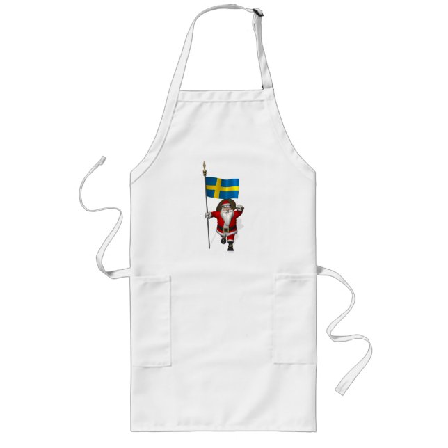Jultomten med Sverige Långt Förkläde (Framsidan)
