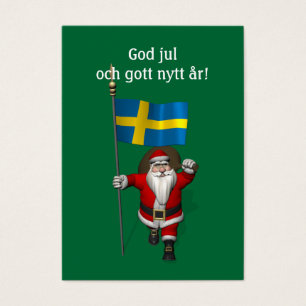 Jultomten med Sverige Visitkort