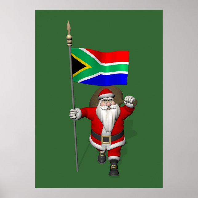 Jultomten med syd-Afrikans tecken Poster (Framsidan)