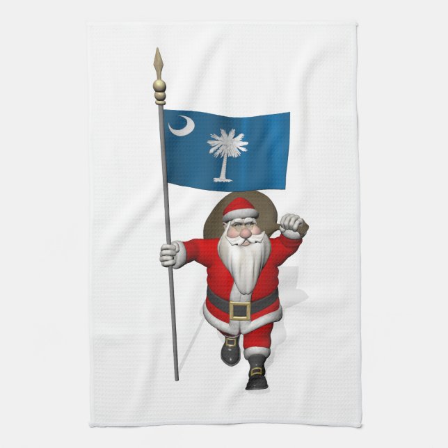 Jultomten med sydammolina kökshandduk (Vertikal)