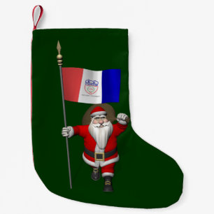 Jultomten med tecken på Cleveland Liten Julstrumpa