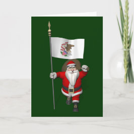Jultomten med tecken på illinois helgkort