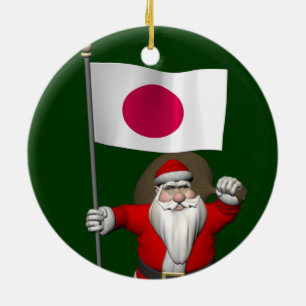 Jultomten med tecken på Japan Julgransprydnad Keramik