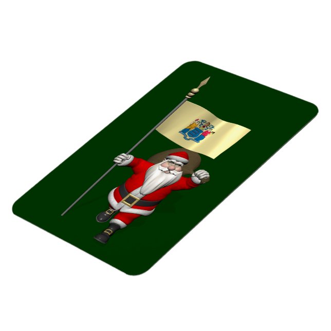 Jultomten med tecken på New jersey Magnet (Vänstra Sidan)