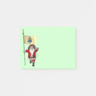 Jultomten med tecken på New jersey Post-it Block