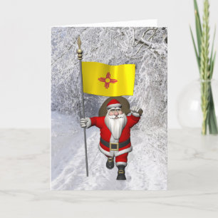 Jultomten med tecken på New mexico Helgkort