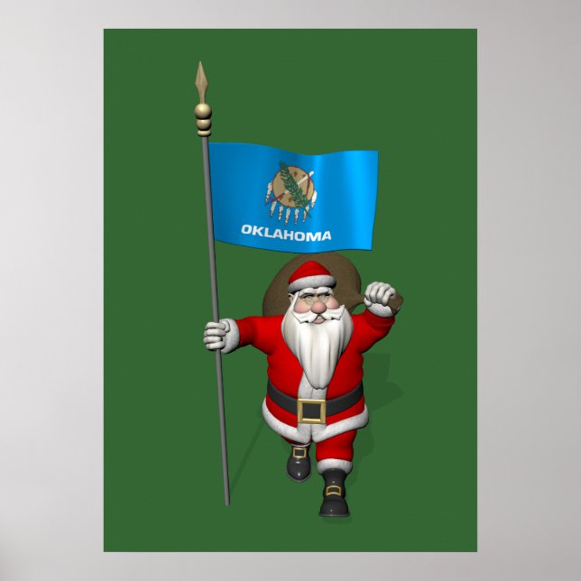 Jultomten med tecken på Oklahoma Poster (Framsidan)
