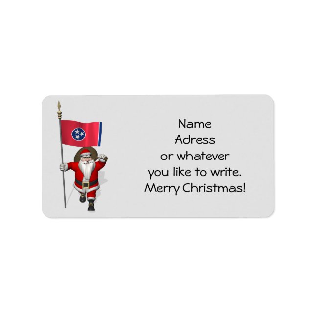 Jultomten med Tennessee-utmärkelse Adressetikett (Framsidan)