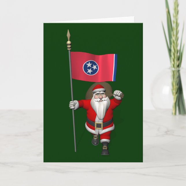 Jultomten med Tennessee-utmärkelse Helgkort (Framsida)