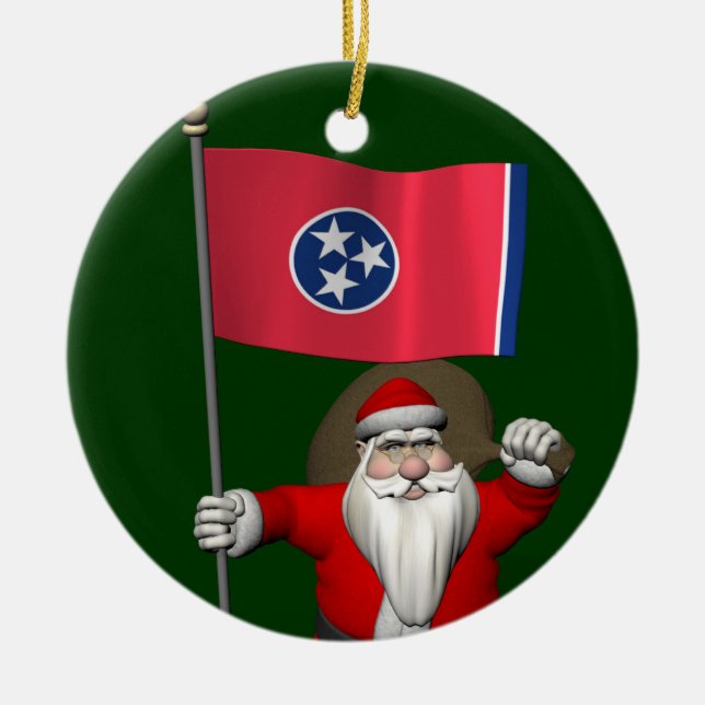 Jultomten med Tennessee-utmärkelse Julgransprydnad Keramik (Framsidan)