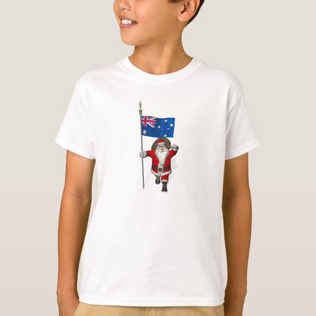 Jultomten med tillstånd för Australien T-Shirt (Framsida)