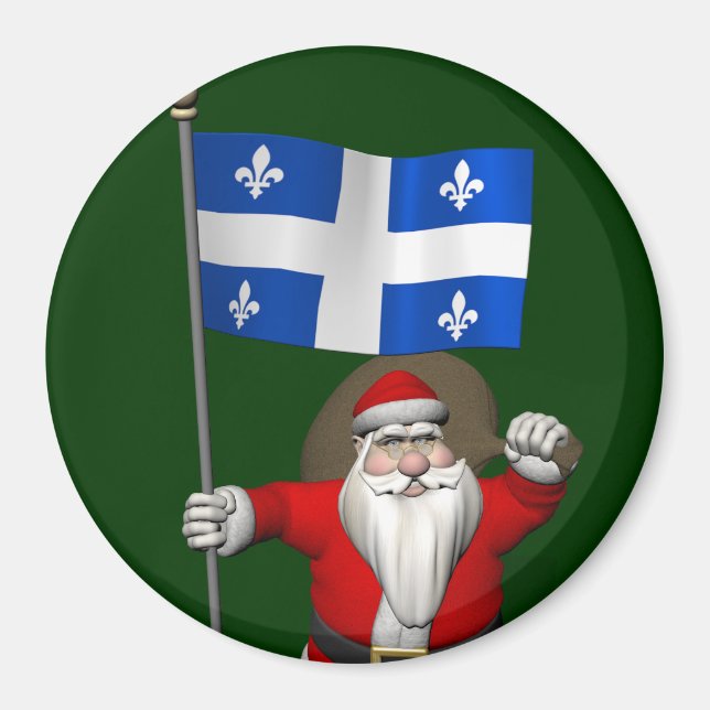 Jultomten med tillstånd för Québec CDN Magnet (Framsidan)