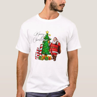Jultomten med Träd T Shirt