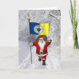 Jultomten med Trenton NJ:s tecken Helgkort