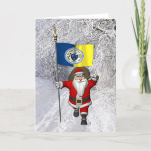 Jultomten med Trenton NJ:s tecken Helgkort