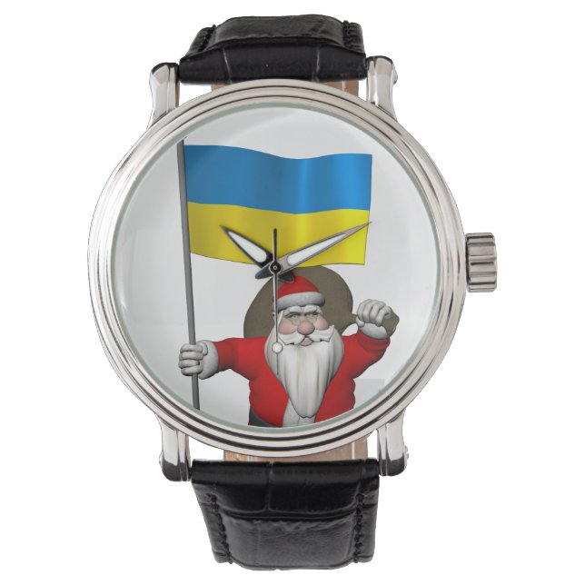 Jultomten med Ukrainas inträde Armbandsur (Framsida)
