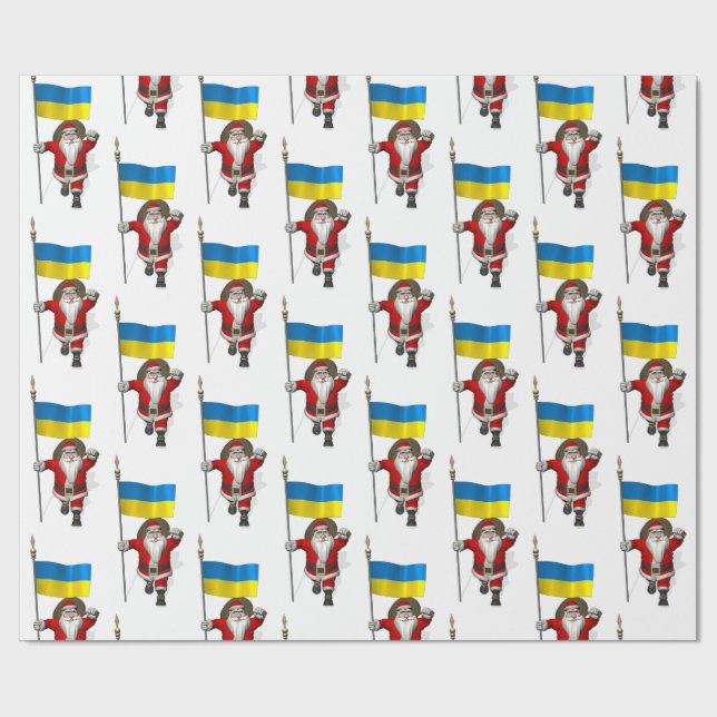 jultomten med Ukrainas inträde Presentpapper (Platt)